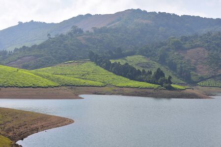 Meghamalai River and High Wavy Mountainsの写真素材