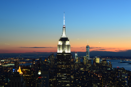 New York City, USA , December 14, 2014: New York City and the Empire State Building view from Rockefeller Centerのeditorial素材