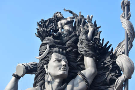 Lord Siva Statue in Azhimala Siva Templeのeditorial素材