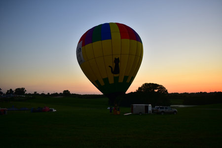 Indianola, Iowa, , USA - July 29, 2023: National Balloon Classic Hot Air Balloon Festivalのeditorial素材