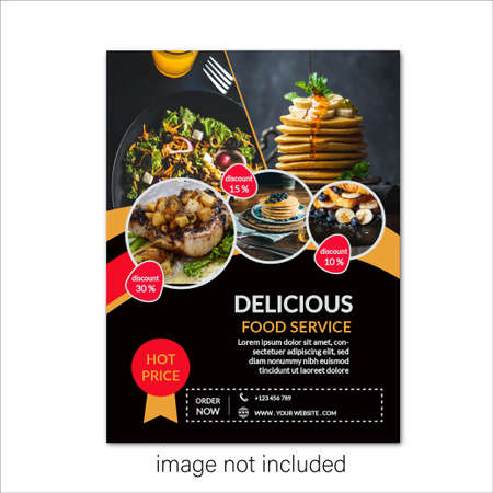 Food social media promotion and social banner post design template.のイラスト素材