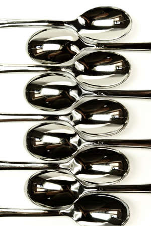 spoon cutlery  on white backgroundの写真素材