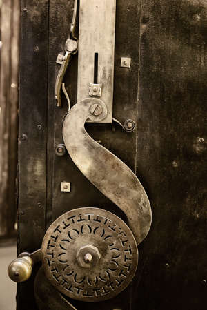 old lock of ancient iron safeの写真素材