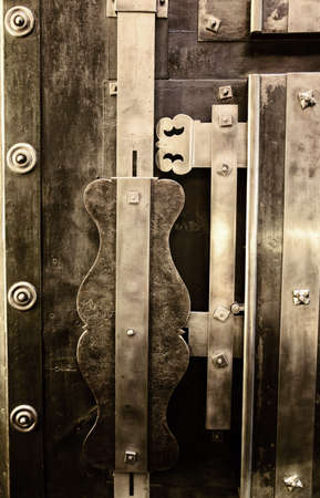 old lock of ancient iron safeの写真素材