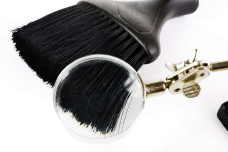 close up of black brush