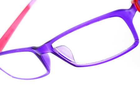 closeup of colorful reading glassの写真素材