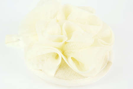 close up of scrub sponge  on white backgroundの写真素材