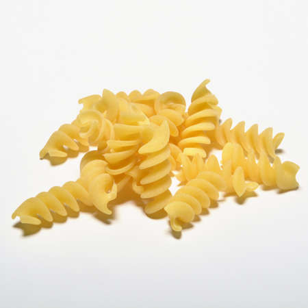 type of italian pasta on white backgroundの写真素材