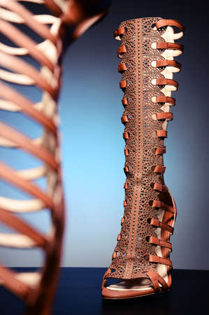 woman luxury hand made shoesの写真素材