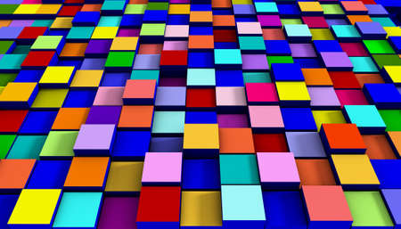 abstract colorful cubic backgroundの写真素材