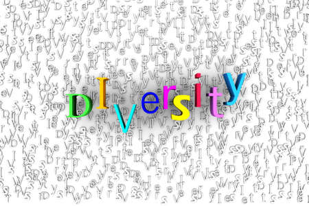 abstract background 3D rendering - diversity conceptの写真素材