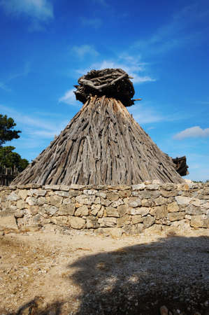 ancient sheperds huts  in Southern Sardiniaの写真素材