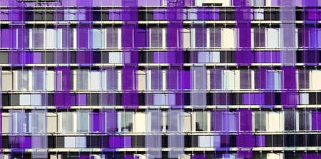 Graphic facade building ultraviolet colorの写真素材