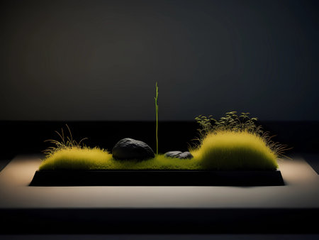 minimal relaxing japanese zen garden - slow living conceptの素材