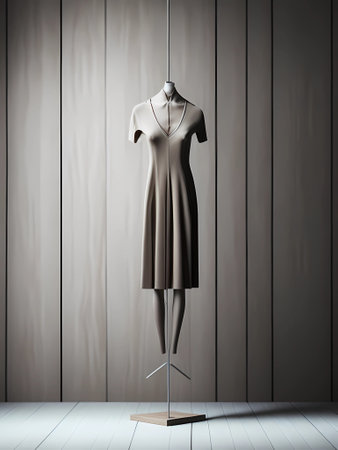 woman's minimal dress hanging -の素材