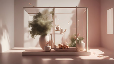 surreal and relaxing interior architecture-conceptの素材