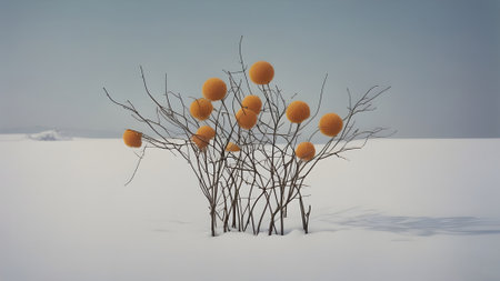 fall winter ethereal flower still life -の素材