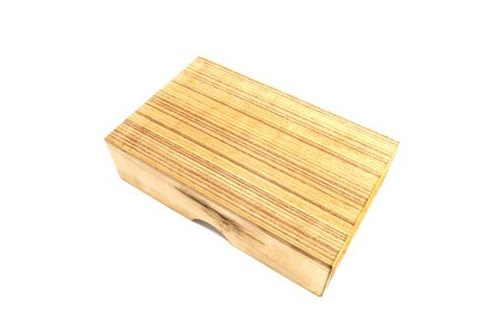 Wood box isolated on white backgroundの写真素材