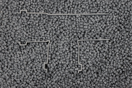 Plastic fitting for waste water with raw material