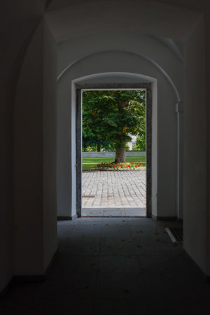 Entrance to a gardenの写真素材