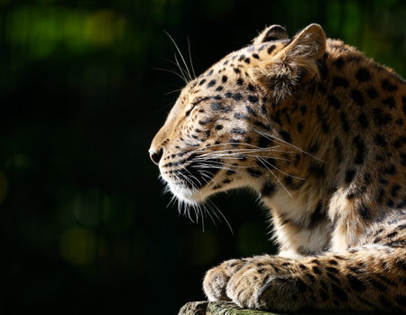 Portrait of leopard (Panthera pardus)