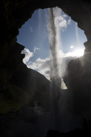 Seljalandsfoss waterfall in South Iceland, Europe.