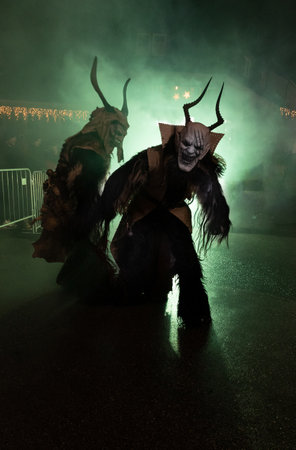 Devils at the Krampus days in Austria