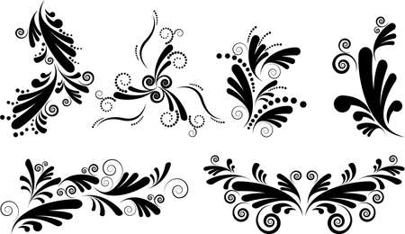 Floral  set. Many decorative elementsのイラスト素材