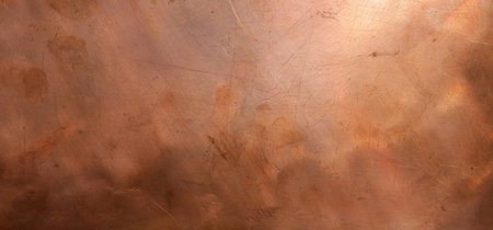 Vintage copper plate. Abstract texture background, rough copper metallic wall.