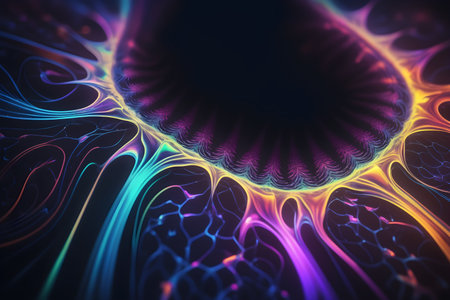 Abstract fractal. Fractal art background for creative design. Decoration for wallpaper, desktop, poster, cover booklet. Print for clothes, t-shirt. Creative illustration for designの素材
