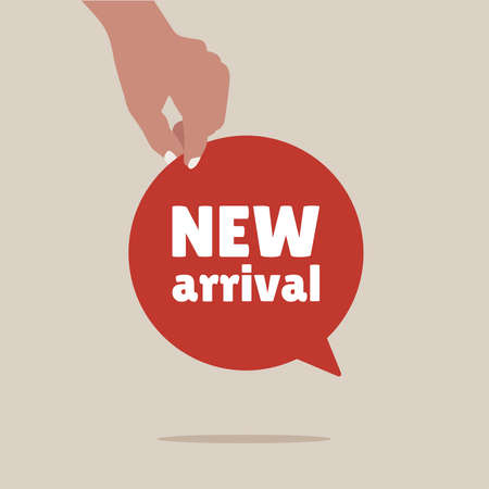 New Arrival sign speech bubble vector.のイラスト素材