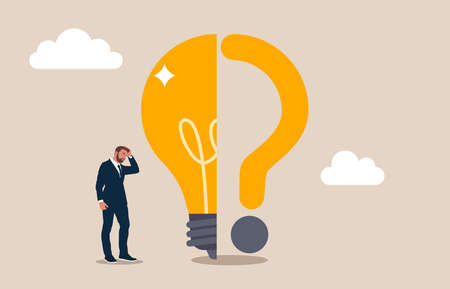 Business problem, idea, decision making and solution, job and career path concept.のイラスト素材