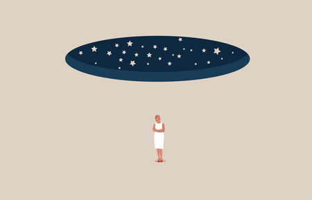 Business or career opportunity for women. Symbol of vision, ceiling shattering, success.のイラスト素材