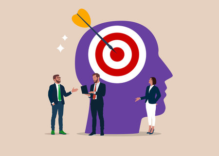Business team customer target development for marketing. Data analysis purchaser.のイラスト素材