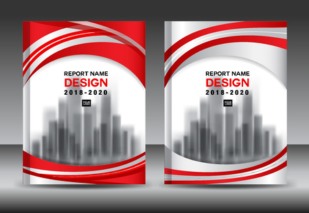 Annual report brochure flyer template.のイラスト素材