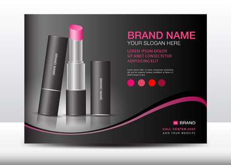 Sale Banner, Billboard, Brochure flyer for cosmetics, Banner design Template vector illustration, display, advertisement layout, poster, card, Cover, magazine ads, annual report, catalog, backdrop, A4のイラスト素材
