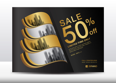 Sale Banner, Billboard, Brochure flyer for cosmetics, Banner design Template vector illustration, display, advertisement layout, poster, card, Cover, magazine ads, annual report, catalog, backdrop, A4のイラスト素材