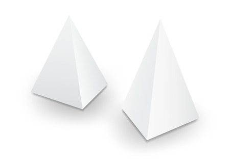 3d pyramid package, box, product design, Vector illustration.のイラスト素材