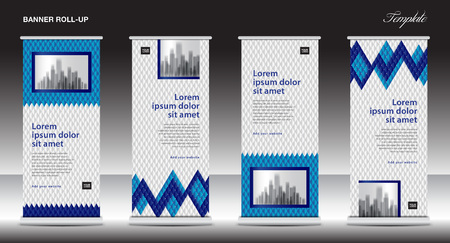 Roll up stand design, Modern Exhibition, Banner template, x-banner, pull up, Advertising Trend, events, display, j-flag, business flyer layout, Creative concept, Stock vector, advertisement, Epsのイラスト素材