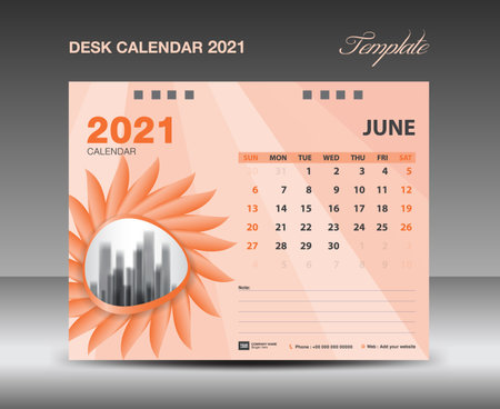 Calendar 2021 design on greyのイラスト素材
