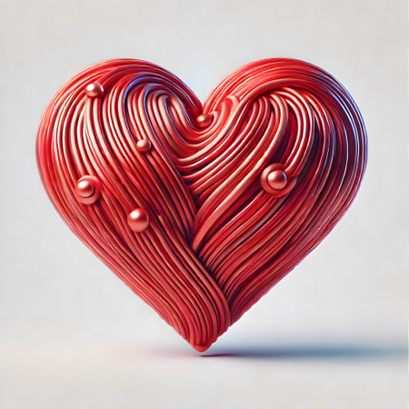 Red Heart  3d icons on white background, valentine background, 3d illustration, happy valentine day's, realistic 3d red hearts for love design, Valentine's Day conceptの素材