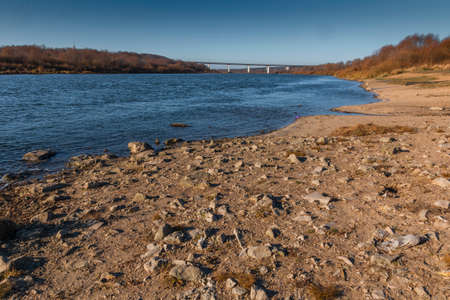 river Oka. A view of the bridge. Kaluga region. Russia