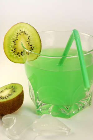 kiwi juice with iceの写真素材