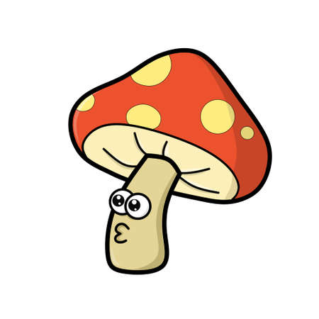 cute mushroom character designのイラスト素材