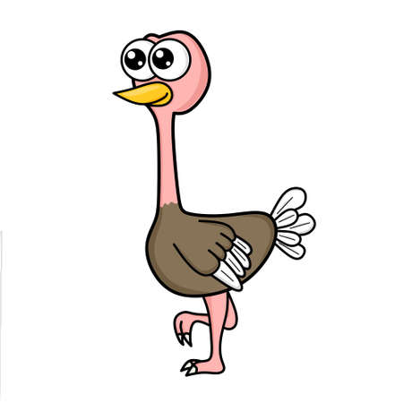 ostrich character designのイラスト素材