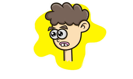 cool boy character illustration vector designのイラスト素材