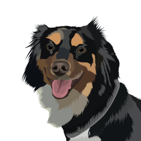 vector of cute dog face sticking out its tongueのイラスト素材