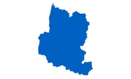 silhouette of blue city map of Bucheon in South Korea on a white backgroundのイラスト素材