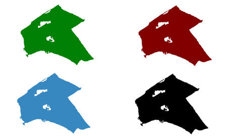 silhouette map of the city of Manizales in Colombiaのイラスト素材
