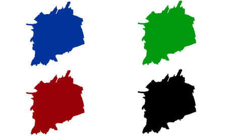 Saltillo city map silhouette in Mexicoのイラスト素材